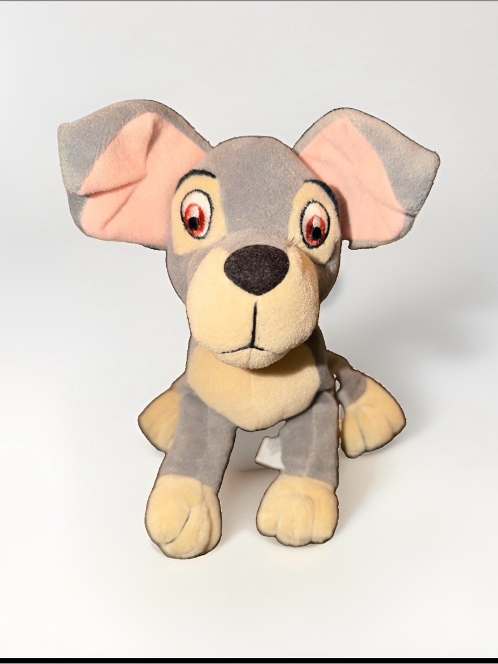 Vintage 90s Disney Store Tramp Plush Mini Bean Bag Lady and The Tramp 6.5